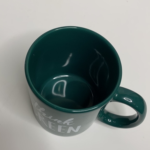 Mug | Green Glass Think Green Cup Mug Eco Friendly Plants Recycling Environment - Picture 6 of 7